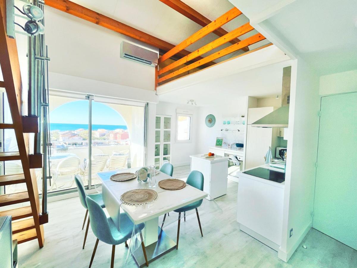 La Sirene - Loft Moderne Et Lumineux Avec Vue Panoramique Sur Mer Mediterranee Et Port De Plaisance Фронтинян Екстериор снимка